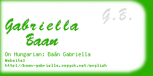 gabriella baan business card
