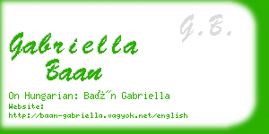 gabriella baan business card